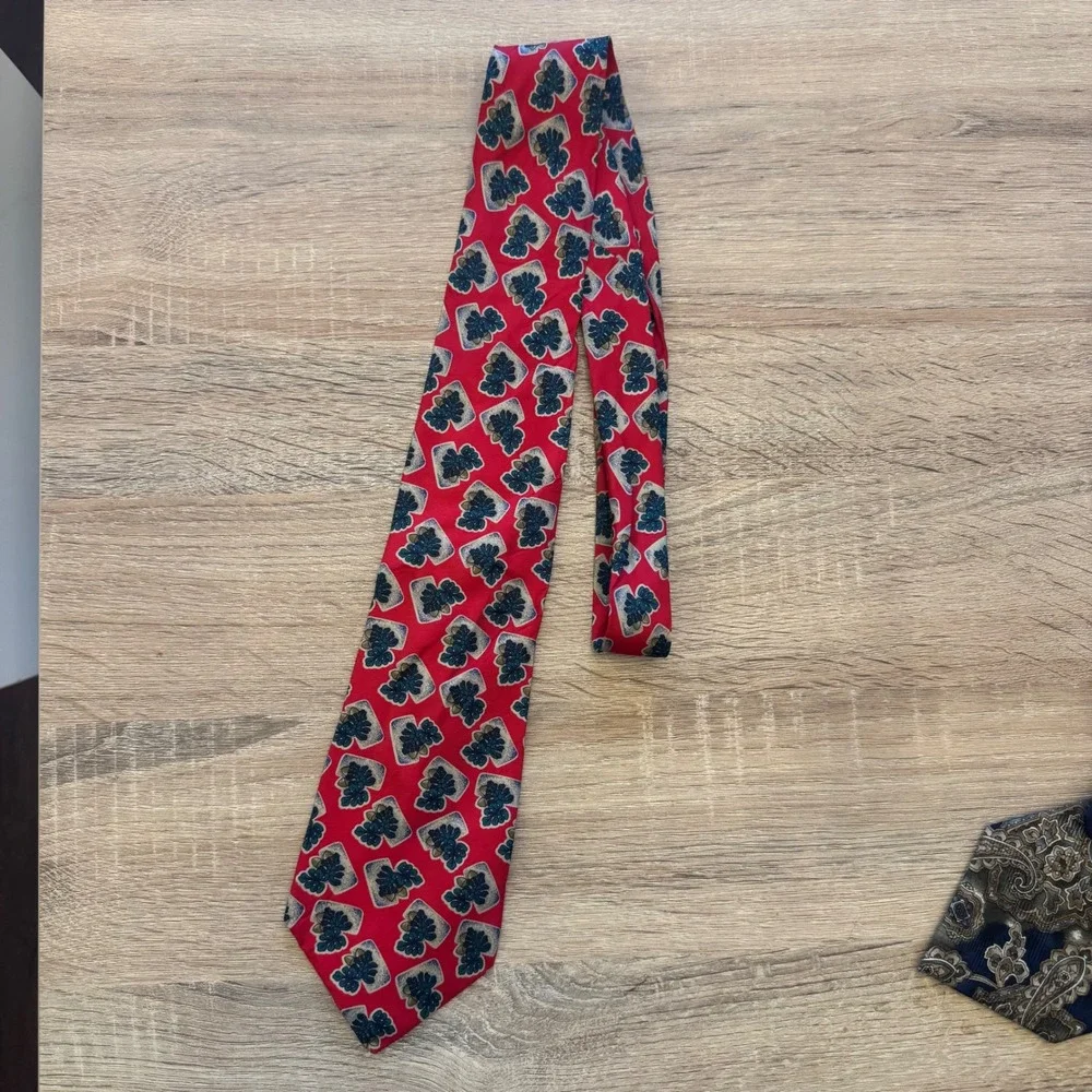 Mens‎ Christopher Hayes Red Patterned Necktie Classic Business tie